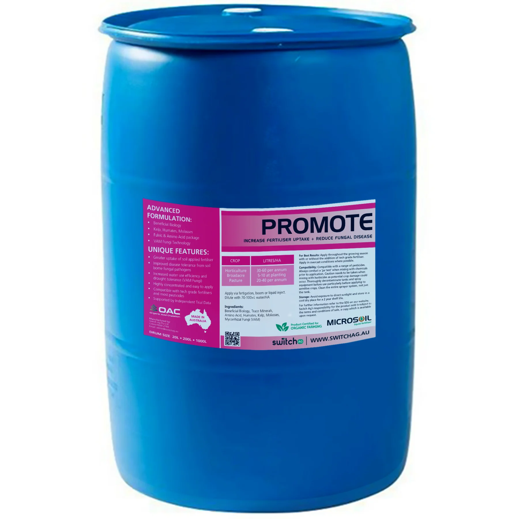 Promote 200L Drum - Switch ag